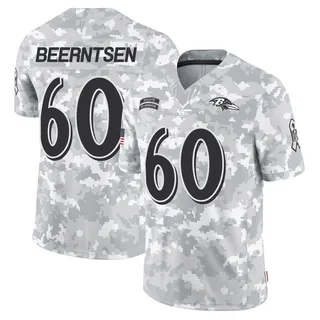 Youth Evan Beerntsen Baltimore Ravens Youth Limited Arctic Camo 2024 Salute to Service Nike Jersey