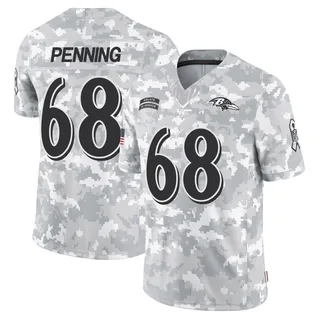 Youth Jared Penning Baltimore Ravens Youth Limited Arctic Camo 2024 Salute to Service Nike Jersey