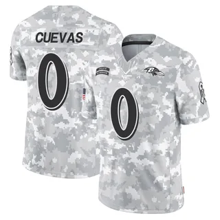Youth Josh Cuevas Baltimore Ravens Youth Limited Arctic Camo 2024 Salute to Service Nike Jersey
