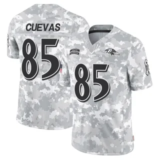 Youth Josh Cuevas Baltimore Ravens Youth Limited Arctic Camo 2024 Salute to Service Nike Jersey