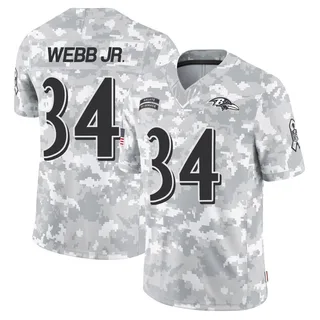 Youth Lardarius Webb Jr. Baltimore Ravens Youth Limited Arctic Camo 2024 Salute to Service Nike Jersey