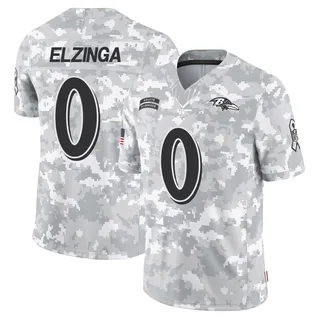 Youth Luke Elzinga Baltimore Ravens Youth Limited Arctic Camo 2024 Salute to Service Nike Jersey