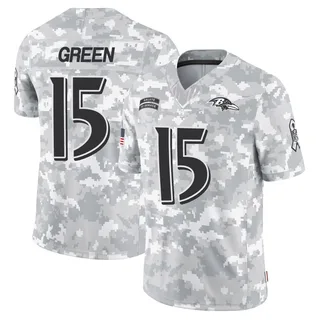 Youth Mike Green Baltimore Ravens Youth Limited Arctic Camo 2024 Salute to Service Nike Jersey