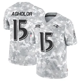 Youth Nelson Agholor Baltimore Ravens Youth Limited Arctic Camo 2024 Salute to Service Nike Jersey