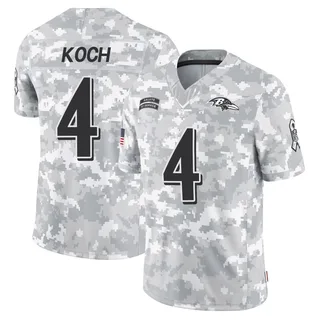 Youth Sam Koch Baltimore Ravens Youth Limited Arctic Camo 2024 Salute to Service Nike Jersey