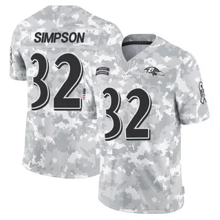 Youth Trenton Simpson Baltimore Ravens Youth Limited Arctic Camo 2024 Salute to Service Nike Jersey