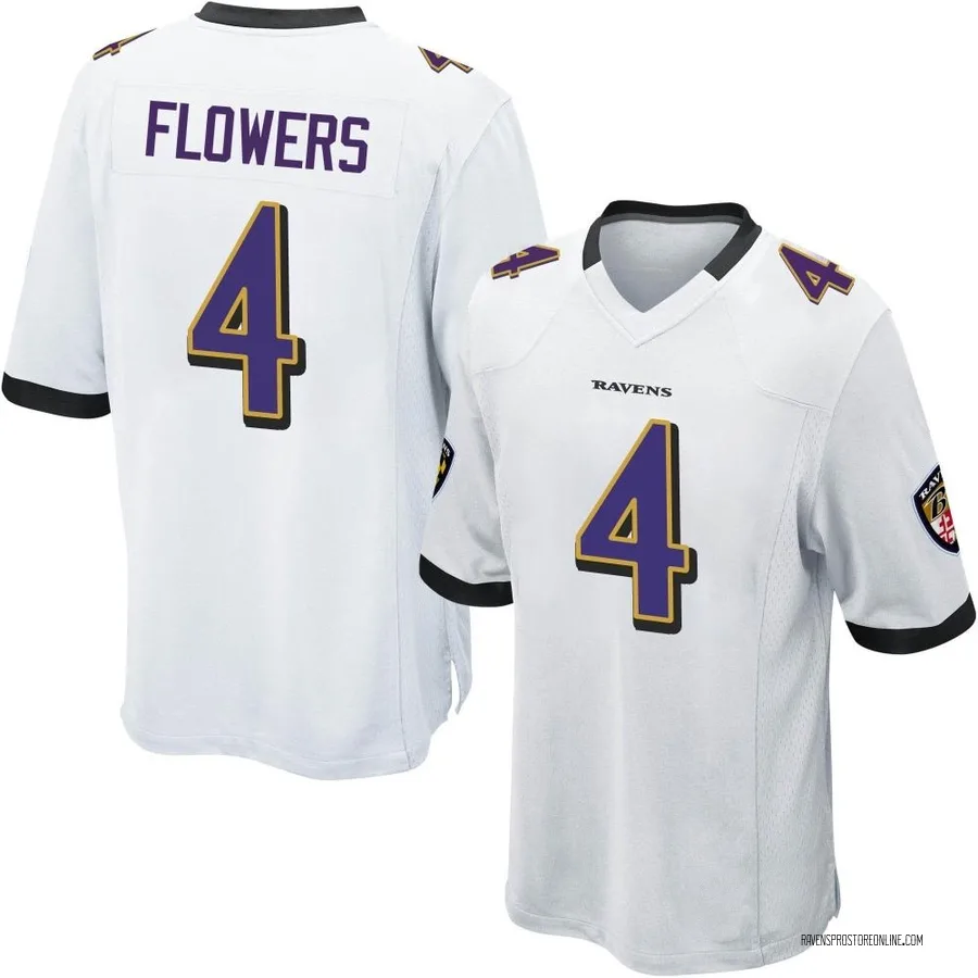 Zay Flowers Baltimore Ravens Men's Game Nike Jersey - White