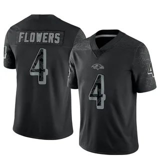 Zay Flowers Baltimore Ravens Men's Limited Reflective Nike Jersey - Black