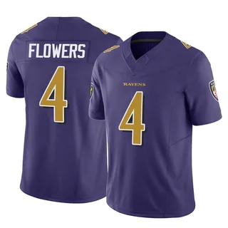 Zay Flowers Baltimore Ravens Men's Limited Vapor F.U.S.E. Nike Jersey - Purple
