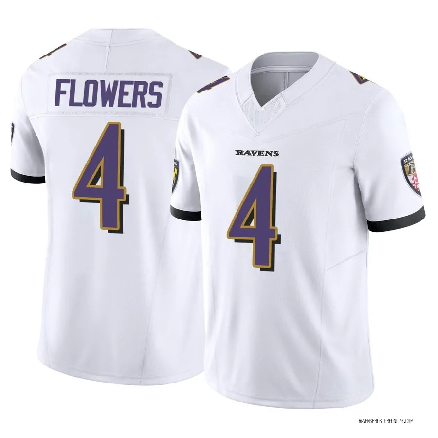 Zay Flowers Baltimore Ravens Men's Limited Vapor F.U.S.E. Nike Jersey - White