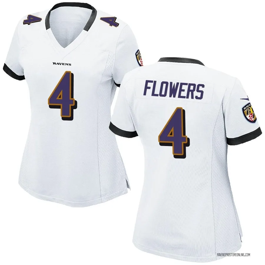 Zay Flowers Baltimore Ravens Women's Game Nike Jersey - White