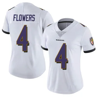 Zay Flowers Baltimore Ravens Women's Limited Vapor Untouchable Nike Jersey - White