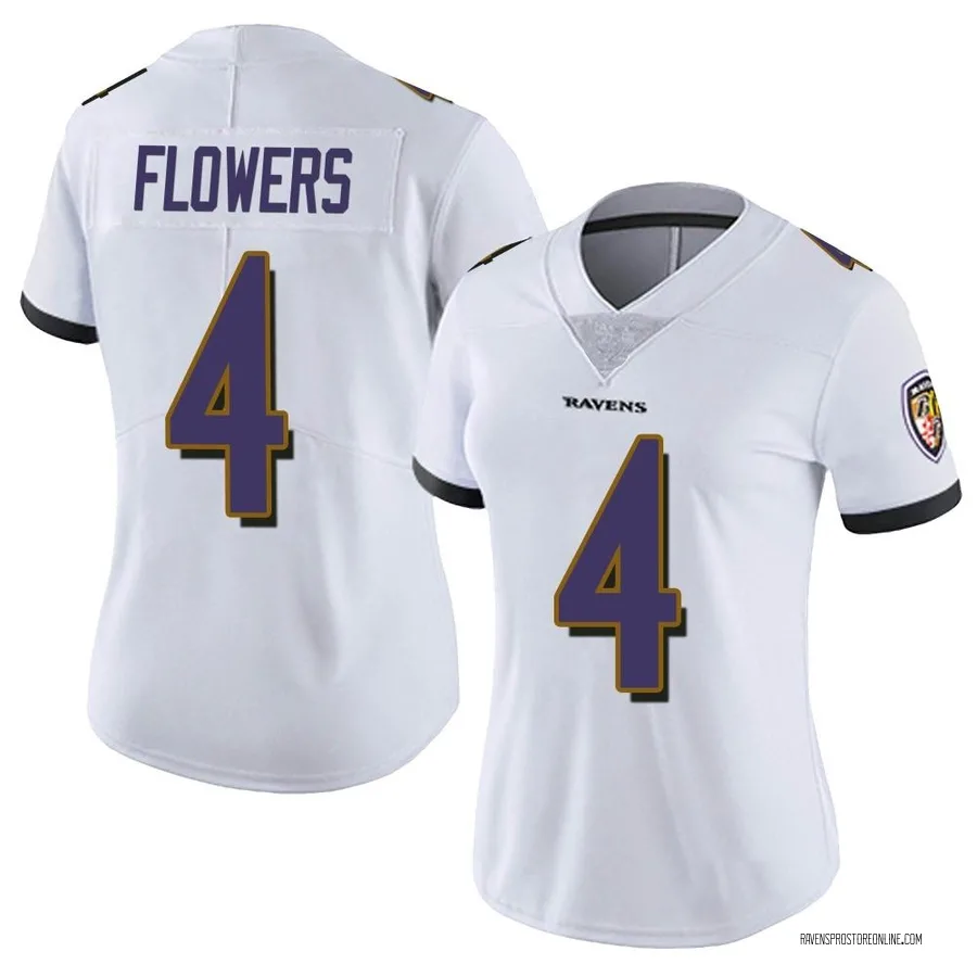 Zay Flowers Baltimore Ravens Women's Limited Vapor Untouchable Nike Jersey - White