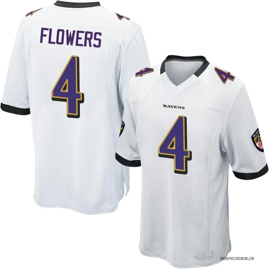 Zay Flowers Baltimore Ravens Youth Game Nike Jersey - White