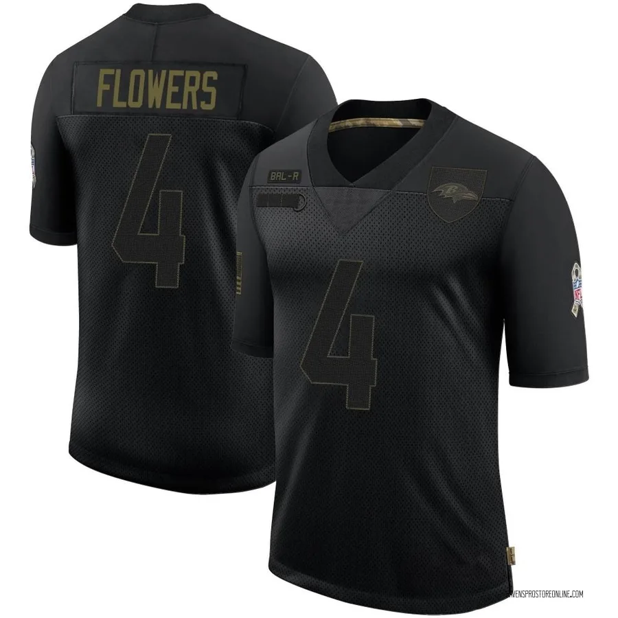Zay Flowers Baltimore Ravens Youth Limited 2020 Salute To Service Nike Jersey - Black