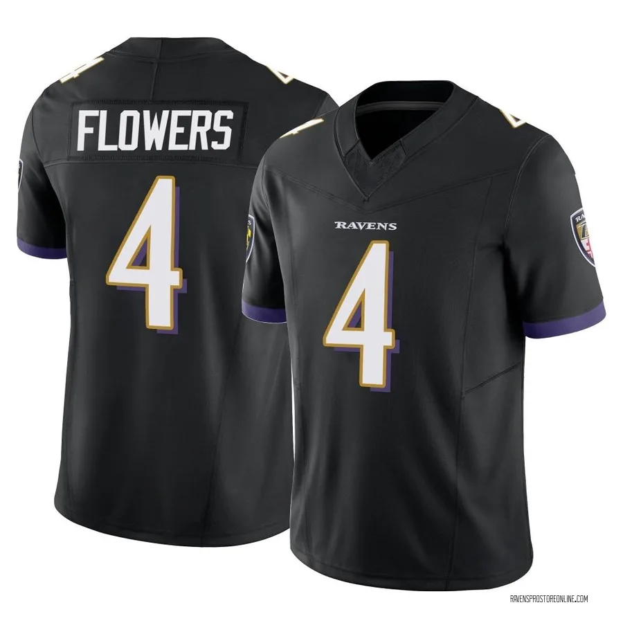 Zay Flowers Baltimore Ravens Youth Limited Vapor F.U.S.E. Nike Jersey - Black