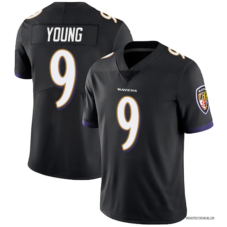 Zion Young Baltimore Ravens Men's Limited Alternate Vapor Untouchable Nike Jersey - Black