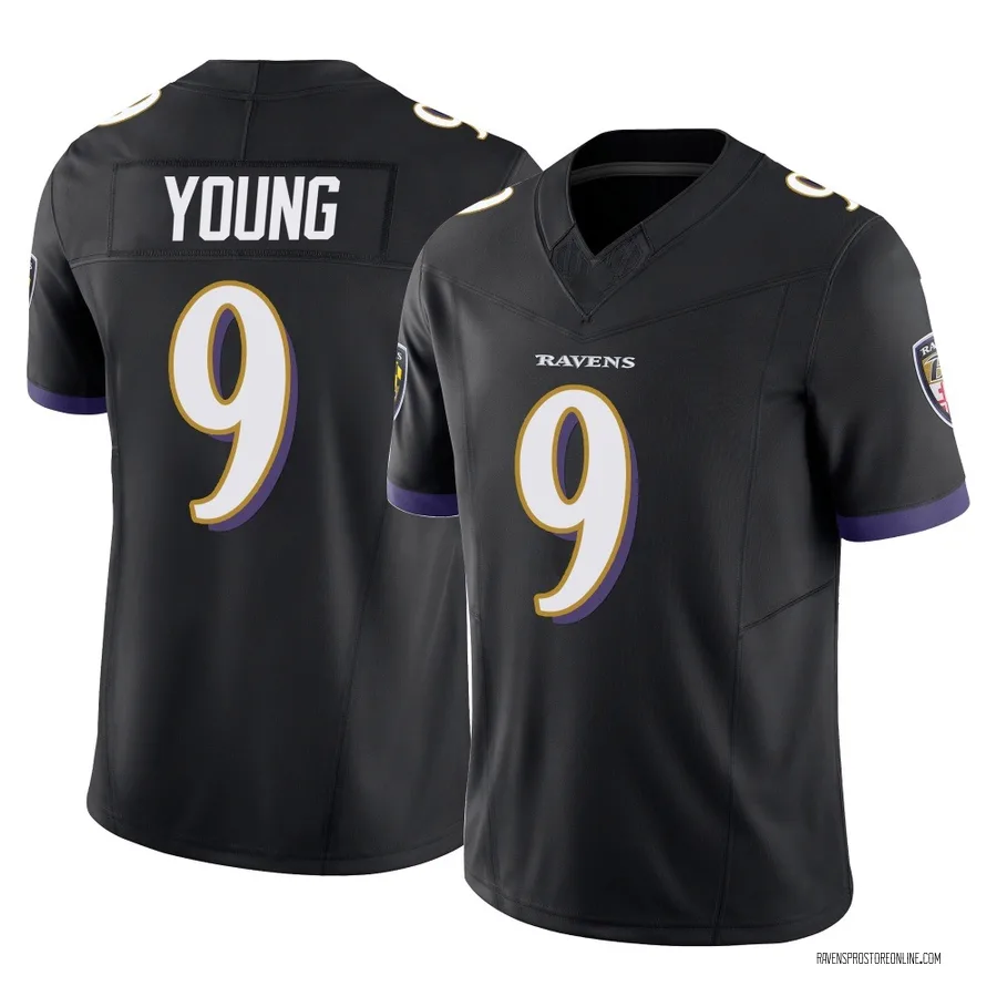Zion Young Baltimore Ravens Men's Limited Vapor F.U.S.E. Nike Jersey - Black