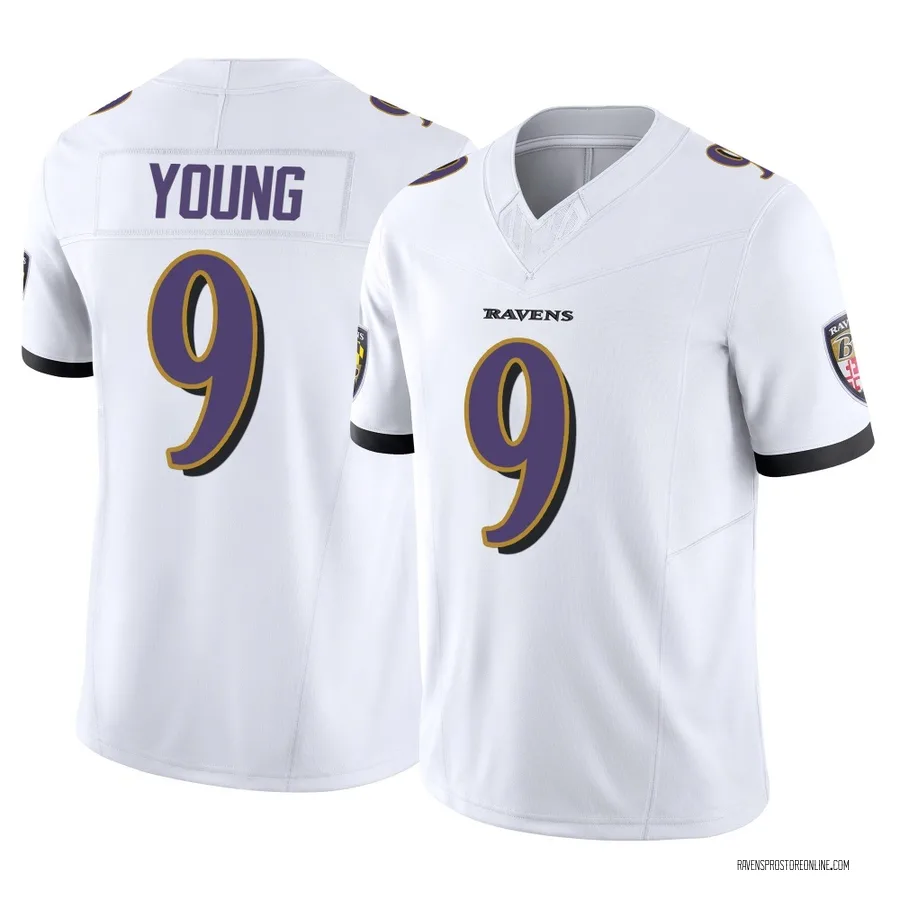 Zion Young Baltimore Ravens Men's Limited Vapor F.U.S.E. Nike Jersey - White