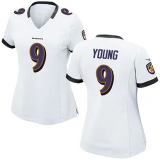 Zion Young Baltimore Ravens Women's Game Nike Jersey - White