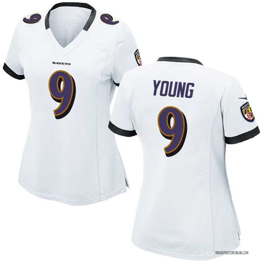 Zion Young Baltimore Ravens Women's Game Nike Jersey - White