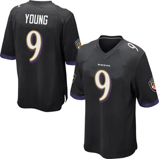 Zion Young Baltimore Ravens Youth Game Jersey - Black