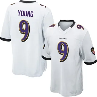 Zion Young Baltimore Ravens Youth Game Nike Jersey - White
