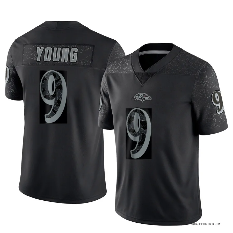 Zion Young Baltimore Ravens Youth Limited Reflective Nike Jersey - Black