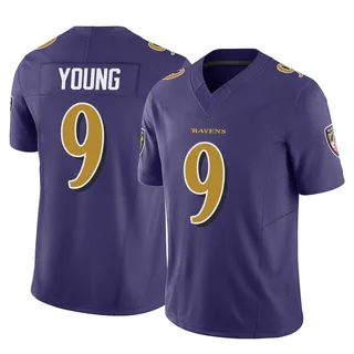 Zion Young Baltimore Ravens Youth Limited Vapor F.U.S.E. Nike Jersey - Purple